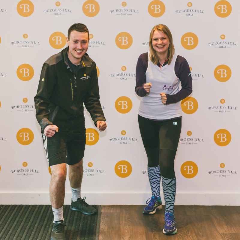 Catherine and Rob Burgess Hill Girls Marathon Runners