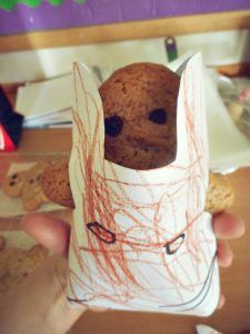 Fox + gingerbread person