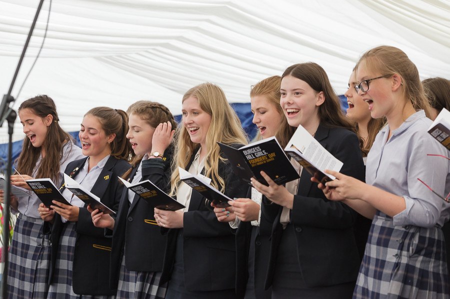 Girls singing at Burgess Hill Girls