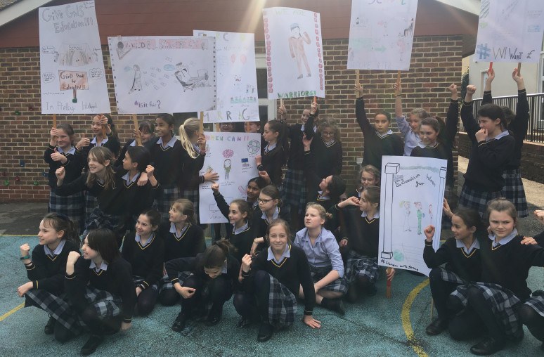 Suffragettes at Burgess Hill Girls Junior School