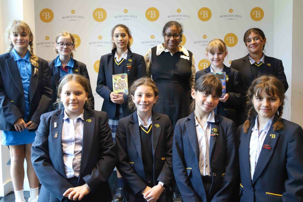 Patrice Lawrence Visit Burgess Hill Girls With Students