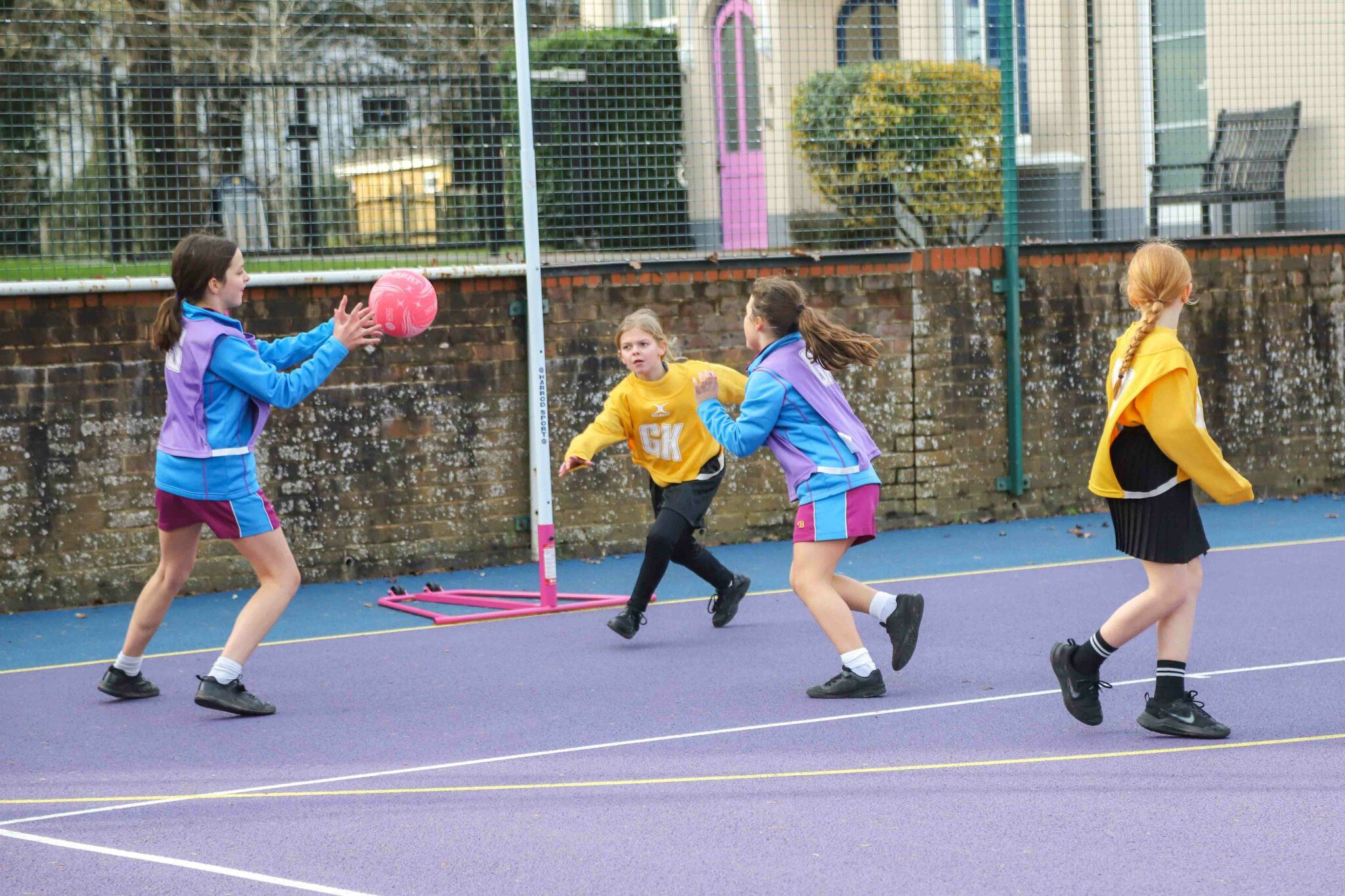 Sussex Prep School Hosts Netball Festival 4 Olivia Yellow In Action