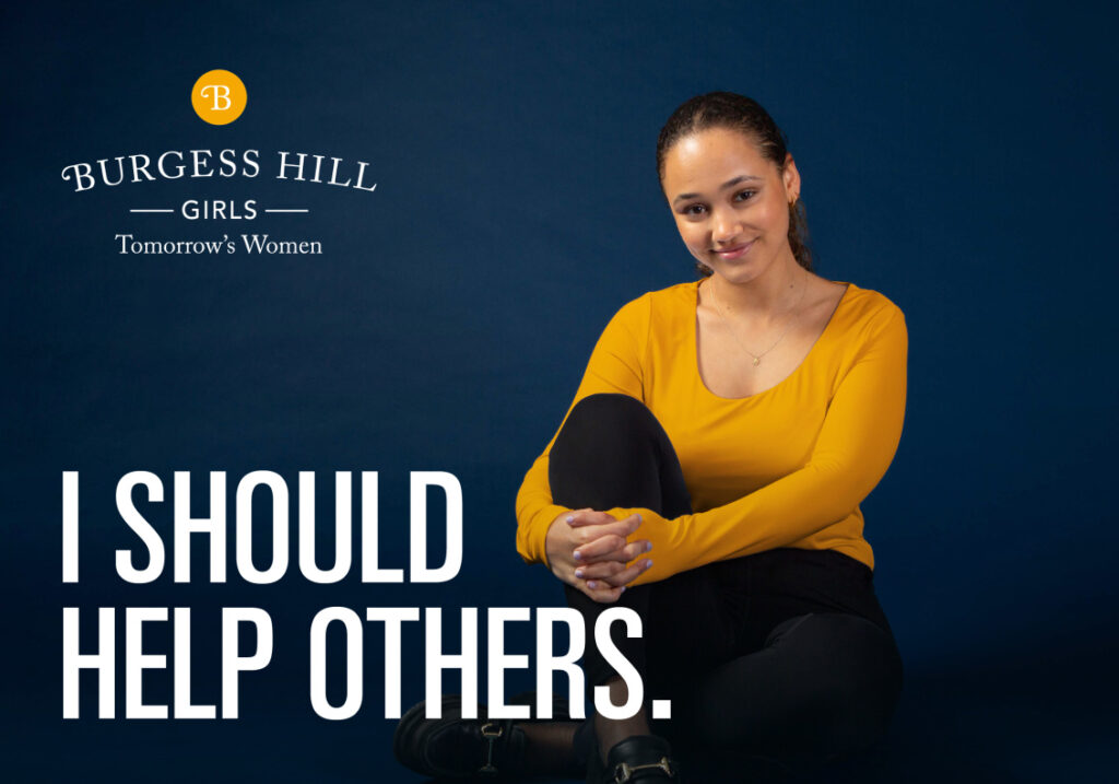 Burgess Hill Girls Ad I Should Help Others May 2024